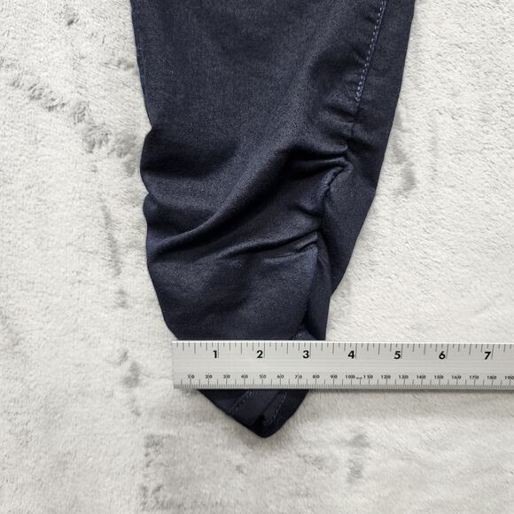 Guess Jeans Womens 28 Blue Dark Wash Low Rise Crop Ruched Hem Stretch Denim - Picture 15 of 16